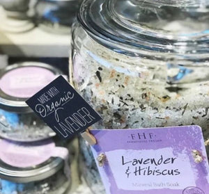 Lavender and Hibiscus Mineral Salt Soak