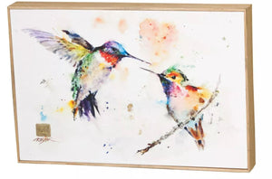 Lovebirds Hummingbird Pair Wall Art
