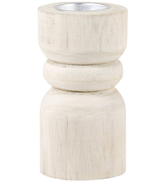 Medium Natural Wood Candle Holder
