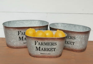 Farmers Market Oval Container - Large
