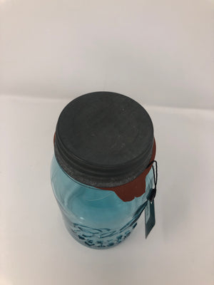 Mason Jar Blue Quart