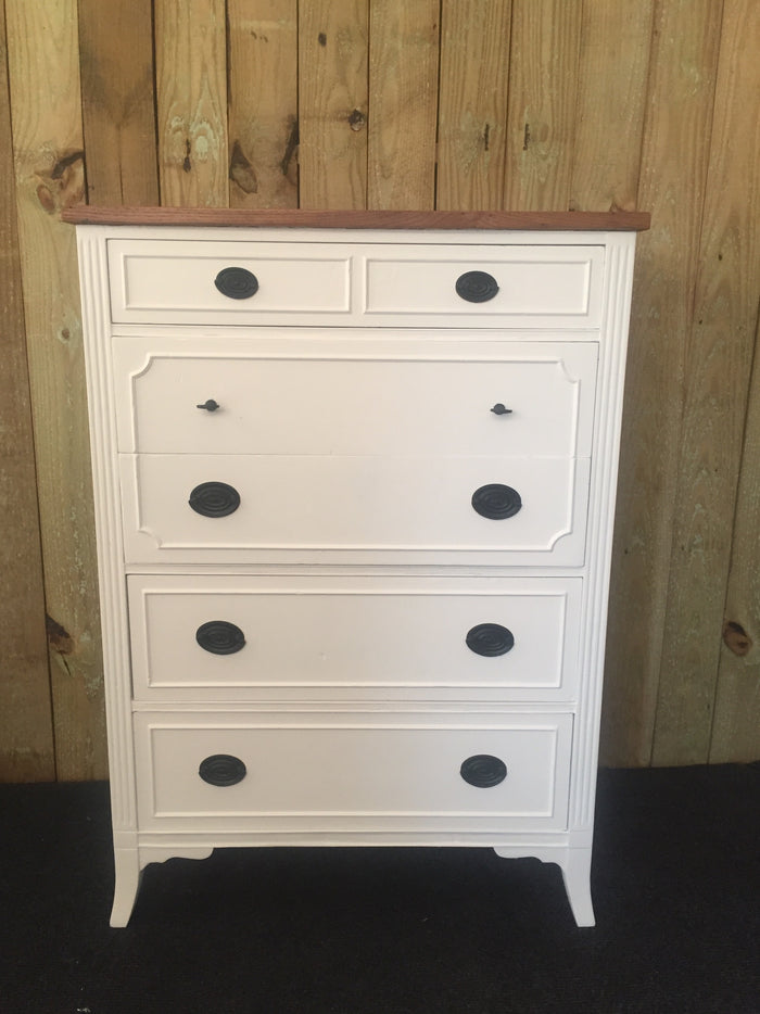 Tall Dresser with Wood Top