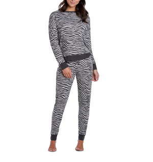 Zebra  Print Jersey Jogger Set