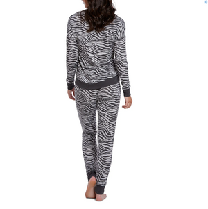 Zebra  Print Jersey Jogger Set