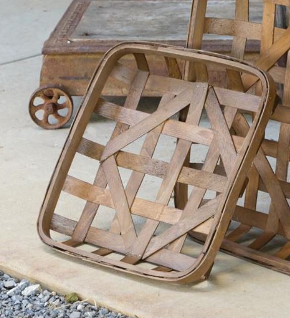 large square tobacco basket Blue Ocean Traders Rectangle Long Tobacco Baskets sell as a set of two and are made from loosely woven strips of bamboo Small Square Tobacco Basket (Pickup