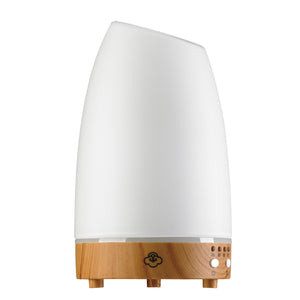 Astro White 90 Glass Ultrasonic Diffuser Light Wood Base