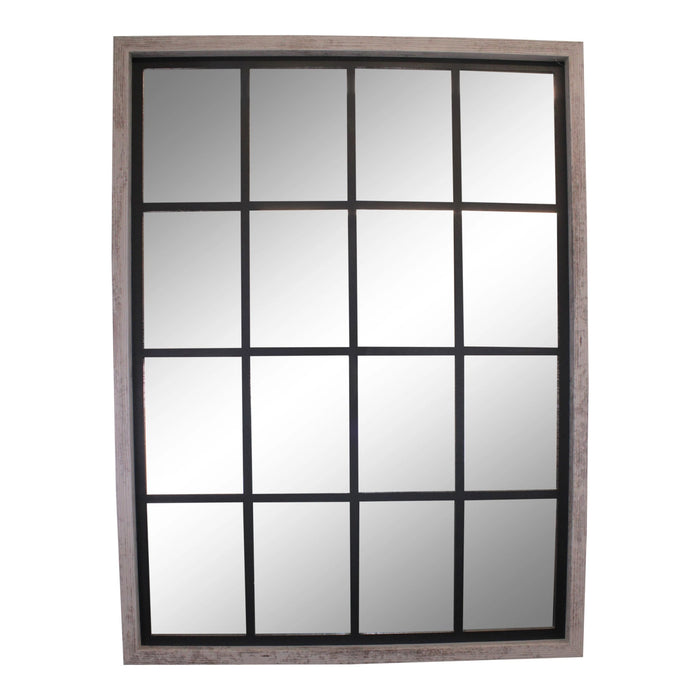 Grey Window Wall Mirror (Pickup Only)
