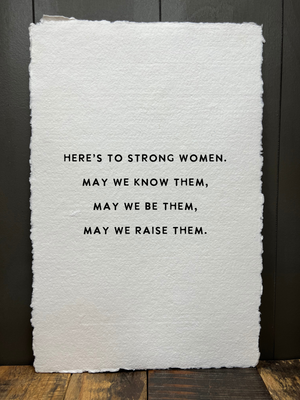 Here's to Strong Women | Paper Print