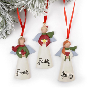 Angel Ornament Faith/Family/Friends