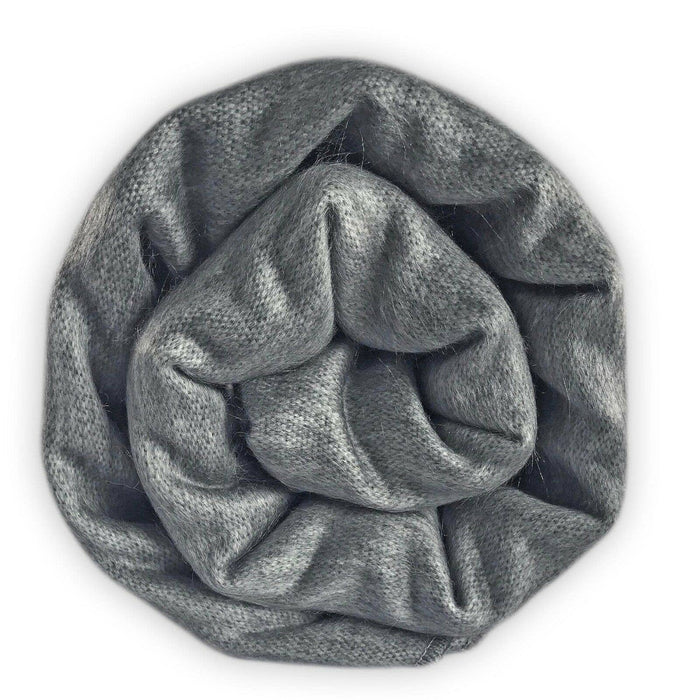 Baby Alpaca Wool Throw Blanket - Medium Grey
