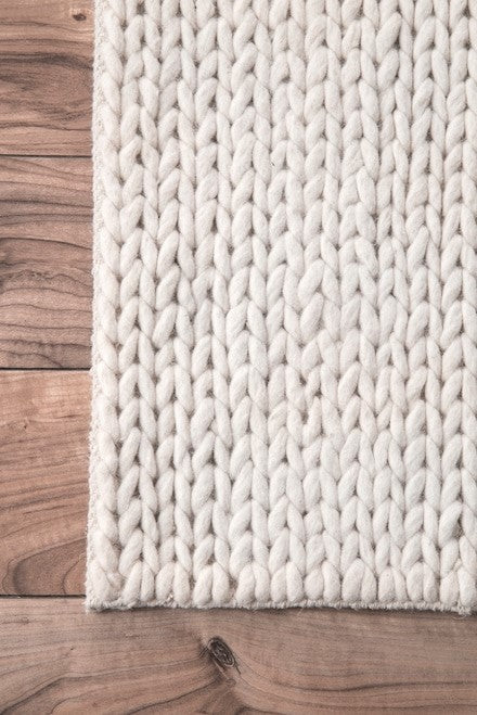 Textures Braided Rug 3x5 Off White